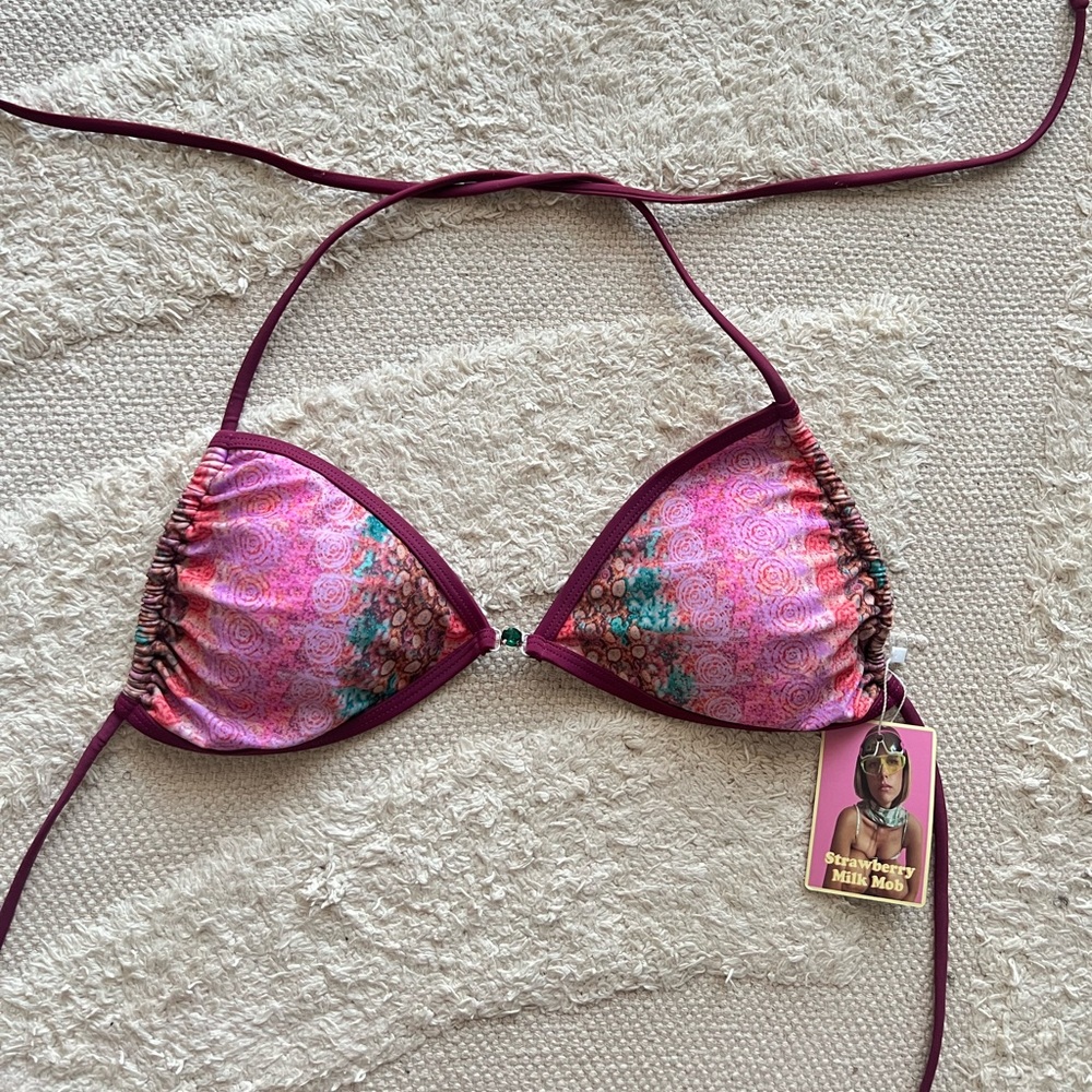 Strawberry milk mob bikini top